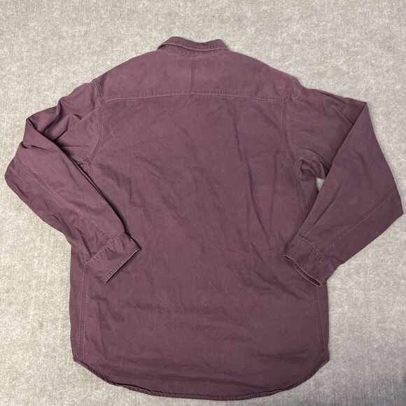 Wrangler Shirt Mens L Purple Riggs Workwear Long Sleeve Button Up Western Cowboy - Picture 3 of 5